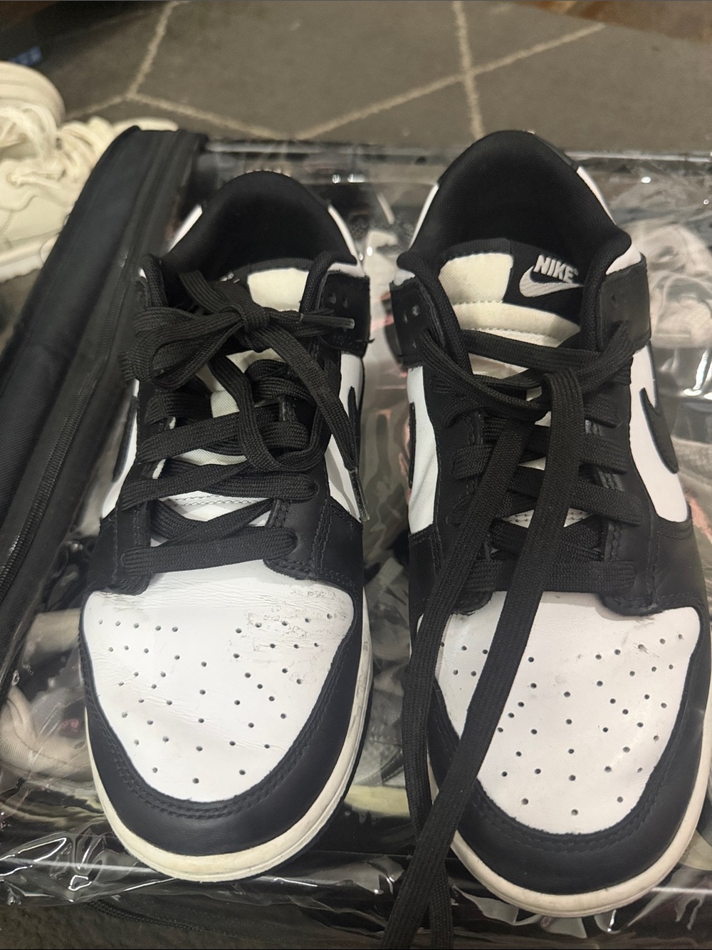 Nike Kids Black and White Low-Top Sneakers